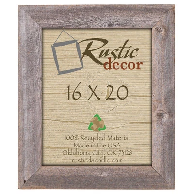 16x20- 3.5" Extra Wide Reclaimed Rustic Barn Wood Wall Frame - Image 1 of 3