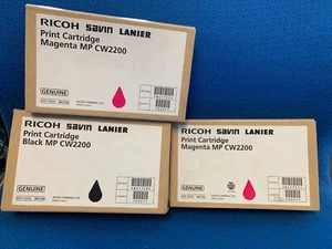 3 x Original Tintenpatrone Ricoh MP CW2200 Schwarz/Magenta/ 2018-2016 - Bild 1 von 4