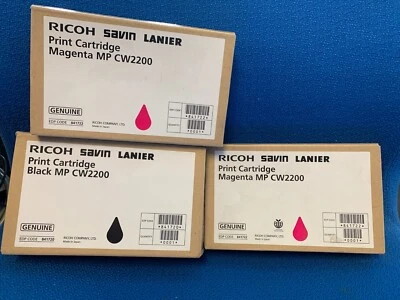 3 x Original Ink Cartridge Ricoh MP CW2200 Black/Magenta/. 2018-2016 - Image 1 of 4