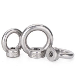 Lifting Eye Nuts Female Eyenut M3M4M5M6M8M10M12M14M16M18M20M24 A2 Stainless - Picture 1 of 18