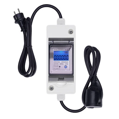 Mobiler Digitaler Stromzähler 230V 16A, Mobile Outdoor KWH stromverbrauchsmesser - Bild 1 von 4