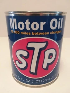 Lata de aceite de motor STP vintage de 1 qt. -(Re-pop coleccionable) - Imagen 1 de 7