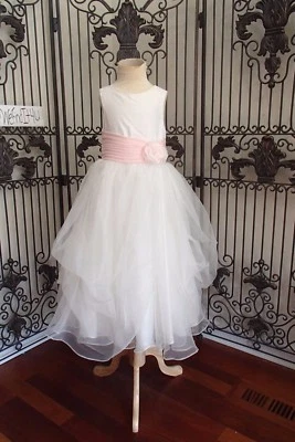 2847F VESTIDO NIÑA FLOR BODA CUENTO DE HADAS ALFRED ANGELO TALLA 7 ESTILO 738 MARFIL   Foto 1 de 4