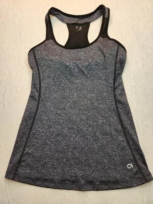 Camiseta sin mangas deportiva gris jaspeado Gap Fit espalda deportiva, sujetador incorporado, talla XS Foto 1 de 4
