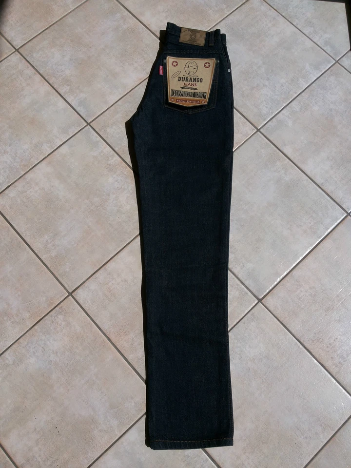 DURANGO DAMEN COWBOY CUT JEANS BLAU WESTERNREITEN REITJEANS BROKEN TWILL NEU