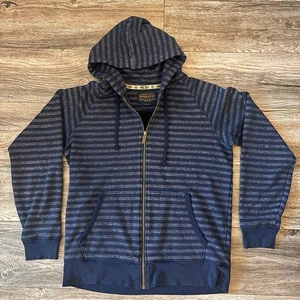 Pendleton Hoodie Mens Medium Blue Stripe Zip Up Sweater - Picture 1 of 14