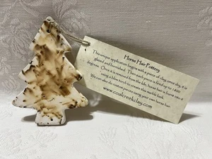 CoalCreekClay.Com - weiß/braun Marmoroptik - Pferdehaar Ton Keramik Baumschmuck - Bild 1 von 6