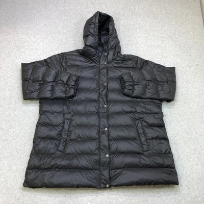 Chaqueta acolchada Eddie Bauer Down Puffer para mujer 3X cremallera completa acolchada a presión softshell con capucha Foto 1 de 4