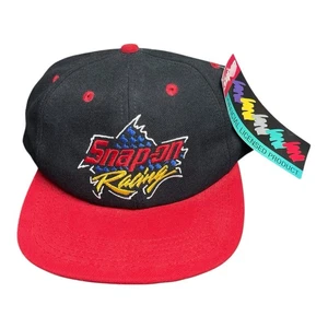 Vintage 1980s Snap On Tools Racing Hat - Black & Red Snapback Cap New With Tags - Picture 1 of 4