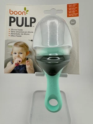 Boon Pulp Silicone Baby Feeder Easy Assembly BPA Free Green 6 Months - Image 1 of 2