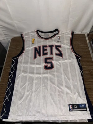 Camiseta deportiva vintage de la NBA Reebok Jason Kidd White Nets - XL para hombre Foto 1 de 4