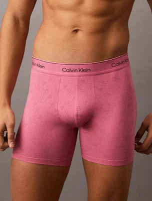 CALVIN KLEIN CALZONCILLOS BOXER MODERNOS ALGODÓN EDICIÓN LIMITADA CORAZÓN ROSA, M U3 Foto 1 de 4