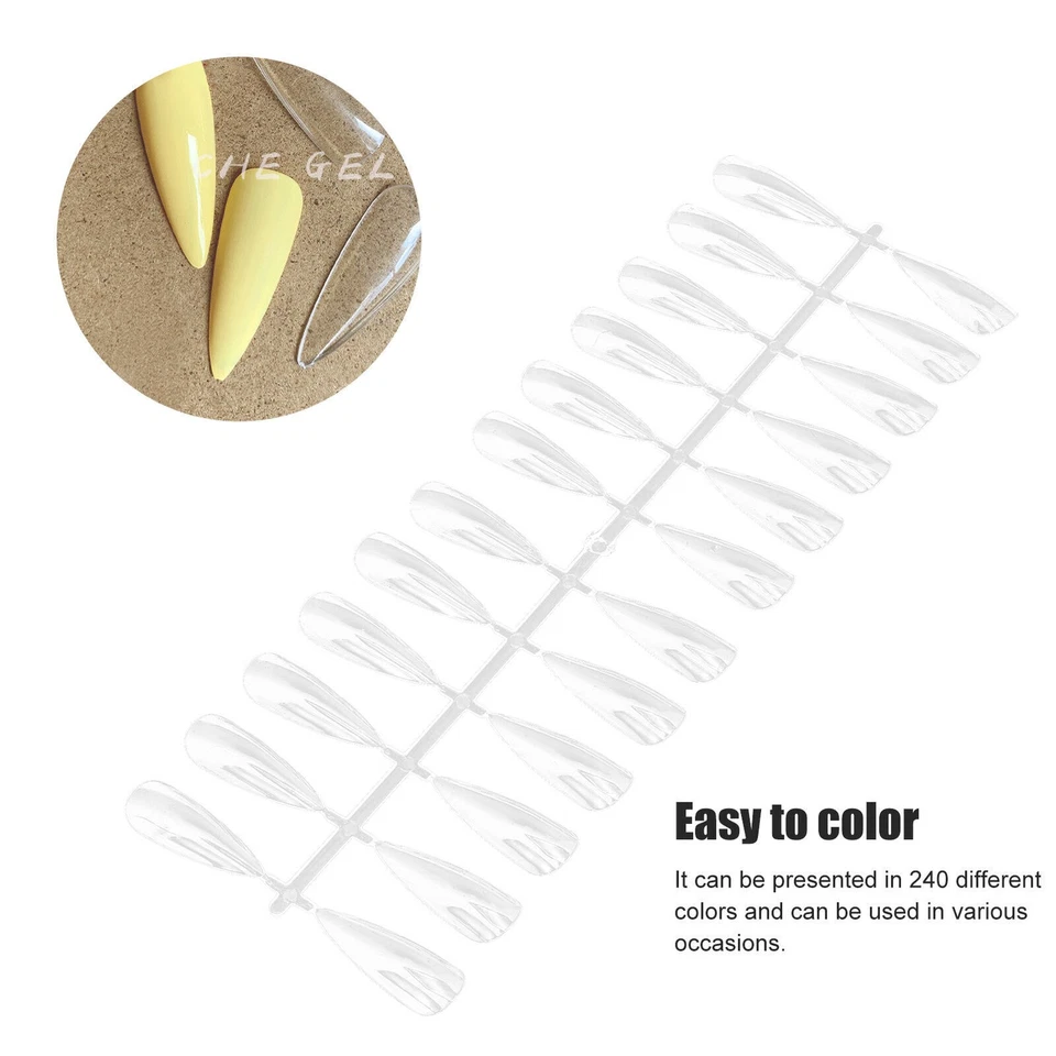 240pcs Nail Swatch Sticks Transparent Nail Art Polish Display Tips Manicure - Image 1 of 4