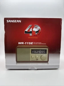 Sangean WR-11SE AM/FM Table Top Radio 40th Anniversary Walnut Wood Gold Face - Picture 1 of 15