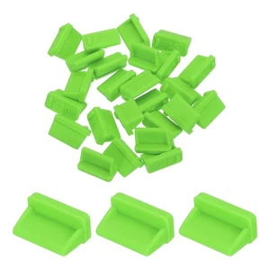 25pcs USB Type A Port Plugs Covers Caps Silicone Anti Dust Protector, Green - Zdjęcie 1 z 7