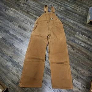 VTG OshKosh B'Gosh Overalls Carpenter Brown Men's Workwear 40x30 2259 - Picture 1 of 11