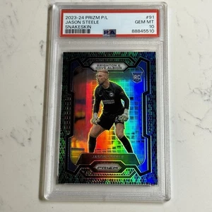 2023-24 Panini Prizm Premier League #91 Jason Steele Snakeskin PSA 10 Venom SSP - Picture 1 of 2
