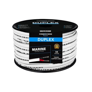16 Gauge 2 Conductor Marine Wire - 30 ft Duplex Flat Marine Grade Wire Tinned... - Picture 1 of 3