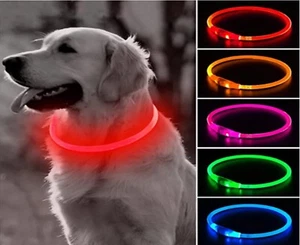 LED Hundehalsband Sicherheitsleuchte Anpastbar USB Wiederaufladbar Langlebig - Bild 1 von 18