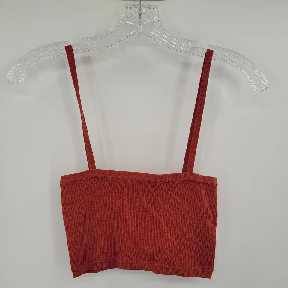 Женская укороченная майка Bar III ретро оранжевая средний размер - Изображение 1 из 4