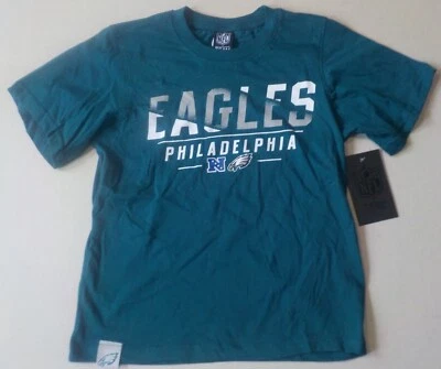 PHILADELPHIA EAGLES 100% COTTON SHORT SLEEVE T SHIRT YOUTH S M  L NWT BOYS GREEN - Image 1 of 2
