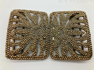 Antique French Faceted Cut Steel Art Deco Shoe Buckle Pair Of 2 - Изображение 1 из 4