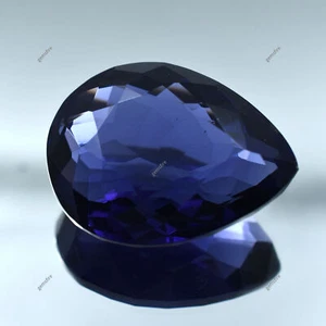 Anillo CERTIFICADO Tamaño 90.60 Quilates Natural Púrpura Amatista Piedras Preciosas Sueltas Corte Pera - Imagen 1 de 12