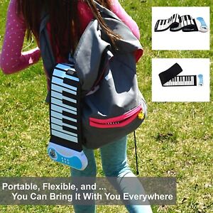 Kids 49-Key Flexible Roll-Up Educational Electronic Digital Music Piano 