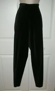 Women's Medium Black Velvet Pants by Outfit JPR New - Picture 1 of 8