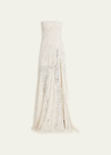 BRONX AND BANCO Elena Strapless A-Line Crochet Gown Size Large NWT $850