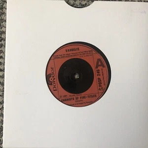 Vangelis Chariots of Fire 7" vinyl UK Issue Pressed In France Polydor 1981 Red - Picture 1 of 2