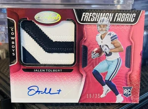 2022 Certified Jalen Tolbert Freshman Fabric RPA /35 Please Read - Picture 1 of 3