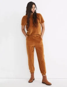 Madewell Velour Corduroy Jogger Sweatpants Mockneck Top Lot of 2 Size Small NWT - Picture 1 of 7