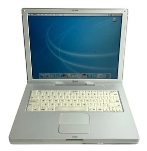 2002 Apple iBook 14" A1007 - 700MHz PowerPC G3, 640MB RAM, 30GB HDD, OSX - Afbeelding 1 van 14