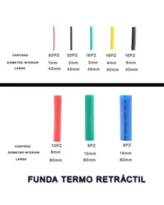 FUNDA TERMO RETRACTIL TERMO ENCOGIBLE ELECTRICIDAD EMPALMES TERMO RETR�CTIL - Imagen 1 de 1