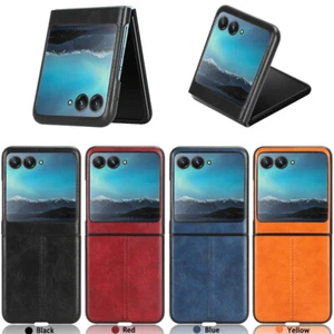 For Motorola Razr 40 Ultra Shockproof Retro Hybrid Flip Leather Soft Case Cover - Picture 1 of 27