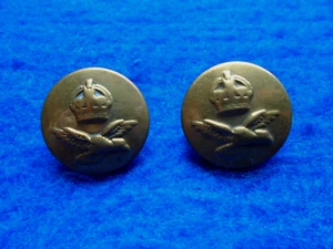 A PAIR OF WWII ROYAL AIR FORCE 23MM BRASS BUTTONS, J.R. GAUNT & SON LTD - Picture 1 of 3