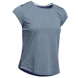 Under Armour Womens Threadborne Mesh T-Shirt Stripe Top 1300188 918