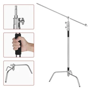 Supporto a C leggero boom braccio gobo impugnatura testa tartaruga base acciaio - Imagen 1 de 10