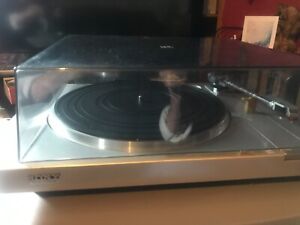 Sony PS-LX2 Direct Drive Turntable Silver Vintage 1980s Vinyl Record Player