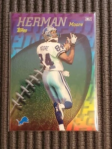 1998 Topps Mystery Finest Refractors Lions Football Card #M17 Herman Moore - Picture 1 of 9