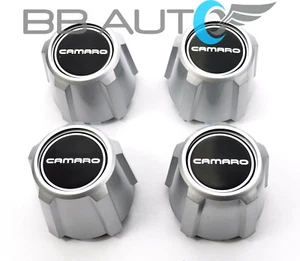 NEW Center Caps Set SILVER & BLACK for 1982-1992 Chevy Camaro RS Z28 15" Wheels - Picture 1 of 7