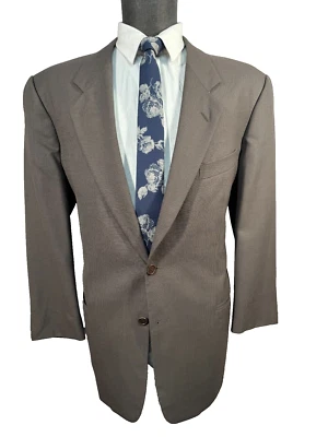 MANI by ARMANI Mens Brown Wool ITALIAN HOPSACK Sport Coat Blazer Jacket 42S - Image 1 of 4