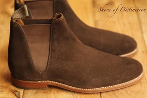 Grenson Brown Suede Chelsea Boots Shoes Mens UK 8 F US 9 EU 42 - Picture 1 of 10