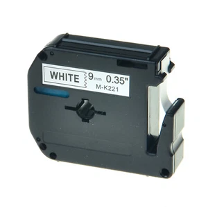 Cinta 20PK MK-221 M221 negra sobre blanca para Brother P-Touch PT-110 80 90 70BM 3/8" - Imagen 1 de 5