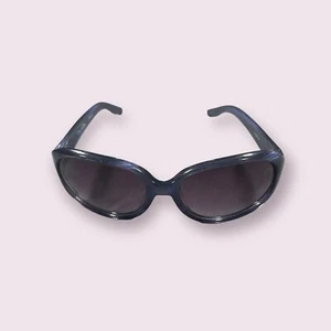 Oscar de la Renta Oval Blue/Purple Oversized Sunglasses - Picture 1 of 6