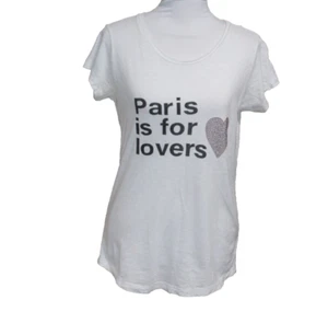 T-Shirt Zadig & Voltaire Skinny Paris Is For Lovers Tee weiß Small - Bild 1 von 7