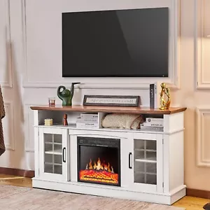 Fireplace TV Stand with Electric Fireplace, Entertainment Center TV Console 58" - Picture 1 of 8