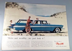 Original 1957 Plymouth Wagon Magazine Ad "We're not Wealthy...We Just Look It!" - Picture 1 of 1