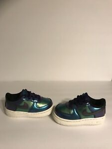 2018’ Nike Air Force 1 LV8 “Purple Neptune Green” Infant Toddler OffWhite Soles